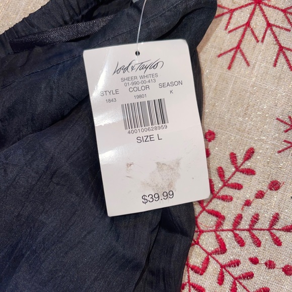 Lord & Taylor silk Black‎ Skirt sz L - Picture 5 of 5